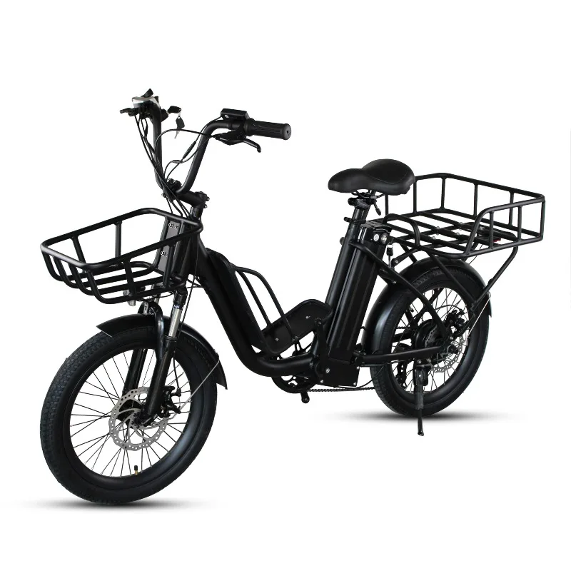 

SXLL 48V 350w 2 Wheel Electric Bike Cargo Electric Bike 7-Speed Transmission Loaded Electric Cargo Bike