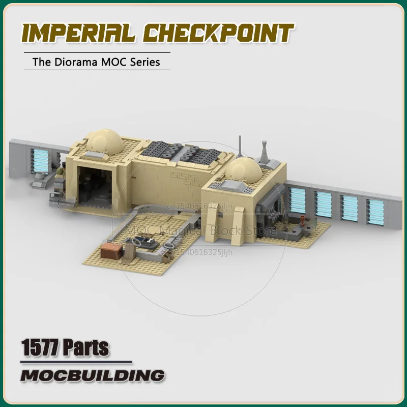 MOC Bouwstenen Filmscène Keizerlijke Checkpoint Modellen Diorama Kasteel Architectuur Bricks Collectie Speelgoed Kerstcadeaus