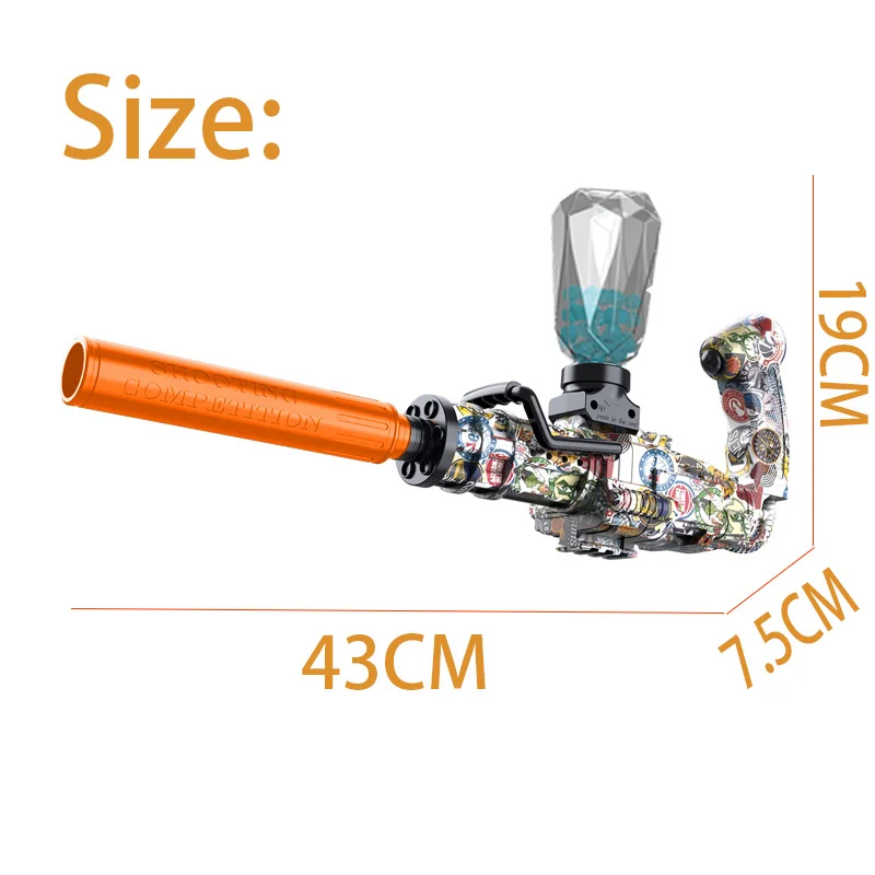 Gatling arma de brinquedo bola elétrica blaster pistola tiro esporte ao ar livre alta velocidade recarregável jogo interativo festas para adulto
