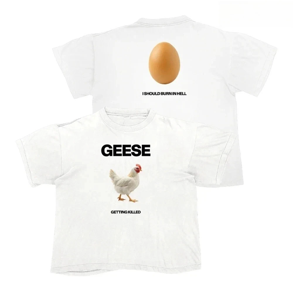 New!!! GEESE BAND Getting Killed 2025 Tour Merch T-shirt Men's Clothing Women's Summer T Shirt High-quality Trendy Streetwear