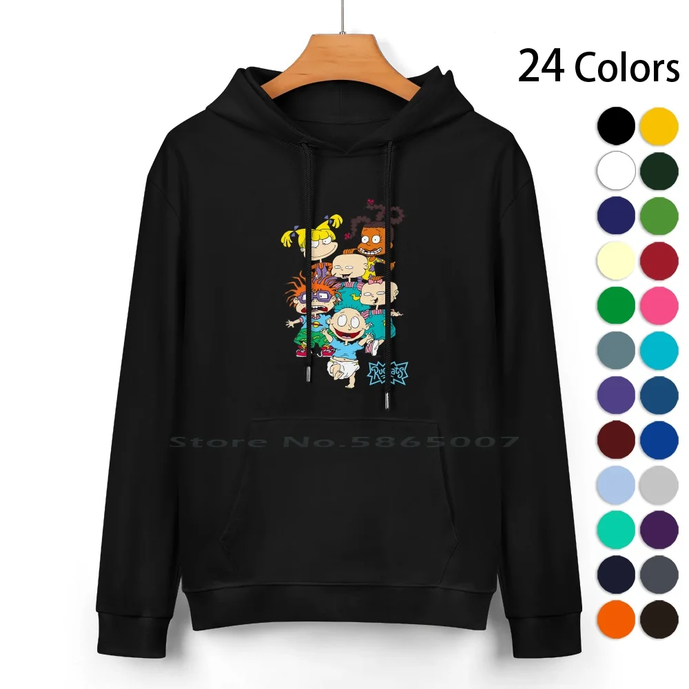 Classic Character Pure Cotton Hoodie Sweater 24 Colors 1990s Nineties Kids Tv Retro Memories Turtles Angry Beavers Ren And