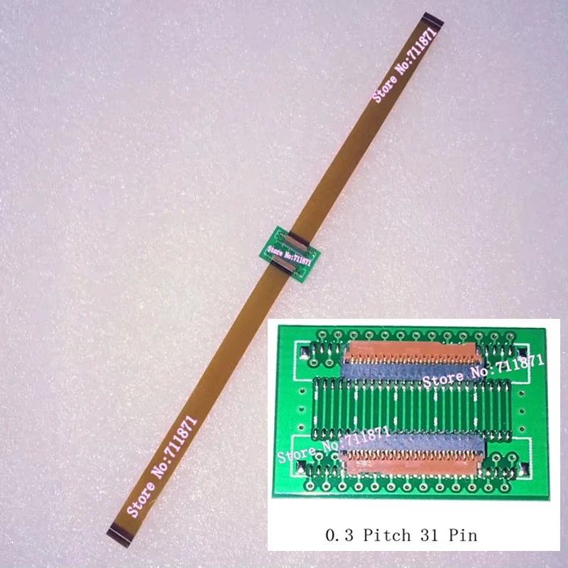 

Type A 0.3 Pitch 31P 31Pin Flexible Printed Circuit Extension Cord Cable 24cm 0.3 Pitch 31 Pin FPC Extension Adapter Connector