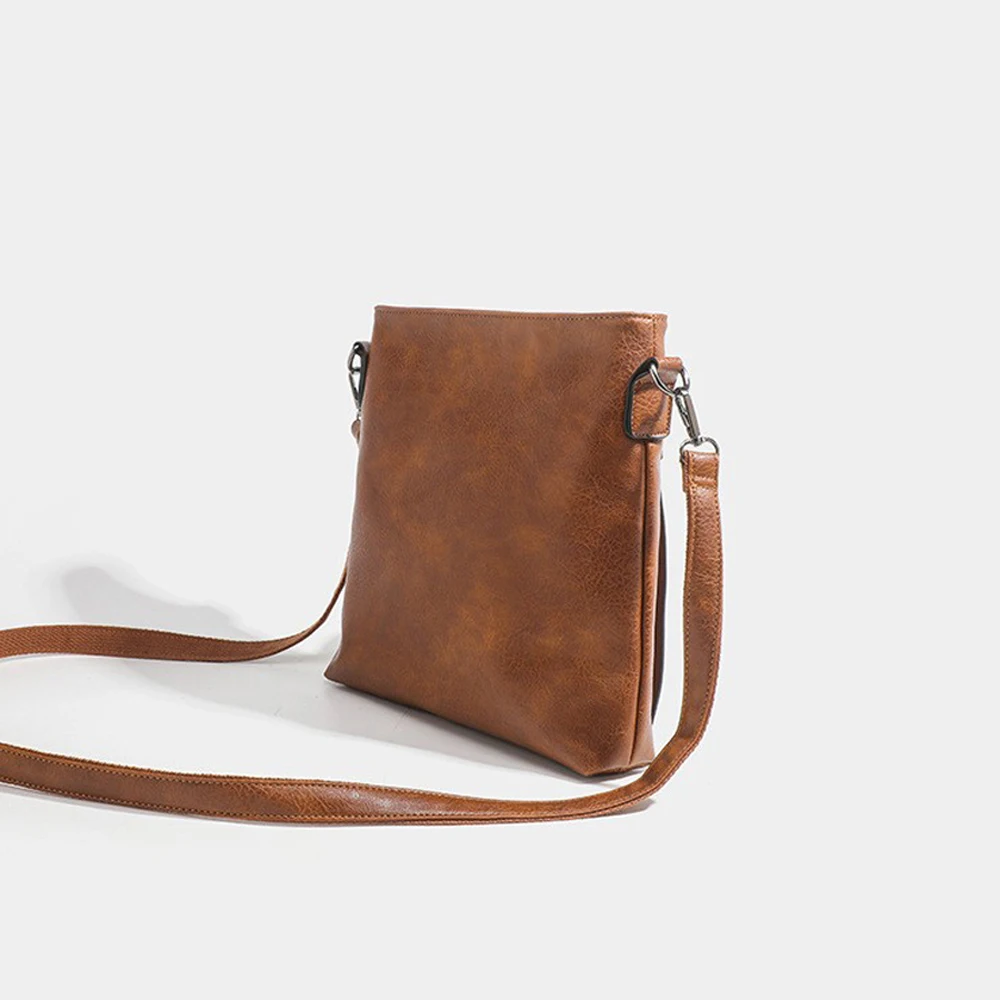 Modna nowa torba na ramię ze skóry PU w stylu retro, codzienna torba na ramię, uniwersalna torba na ramię dla mężczyzn i kobiet — zdjęcie 5