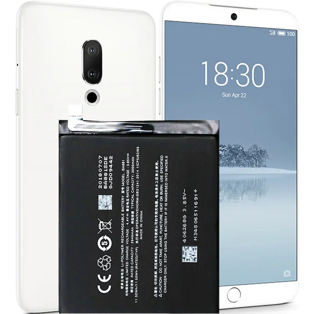 Batería de 3000mAh para Meizu BA881, Mei Zu 15 M881H M881Q BA-881, batería nueva de alta calidad para teléfono móvil + número de seguimiento