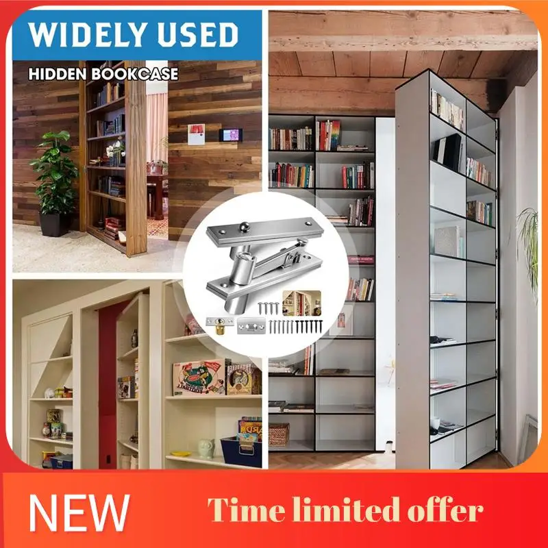 ABHU Door Pivot Hinges Heavy Duty Hinges For Max 200 Lb Wood Doors ,Pivot Hinges For  Door Bookcase,Secret Door