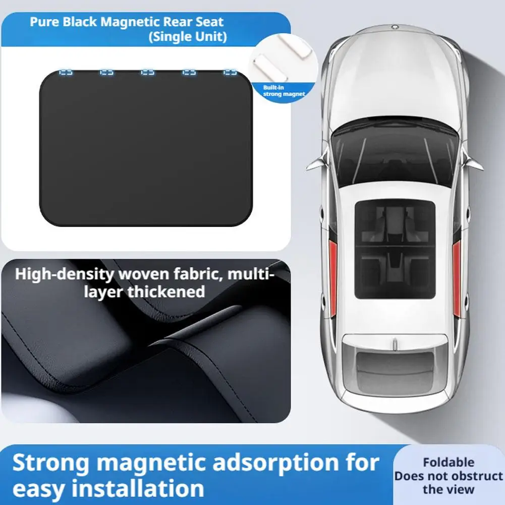 Car Sunshade Track Type Sun Protection Heat Insulation Block Car Rear Side Curtain Car Interior Privacy Shade