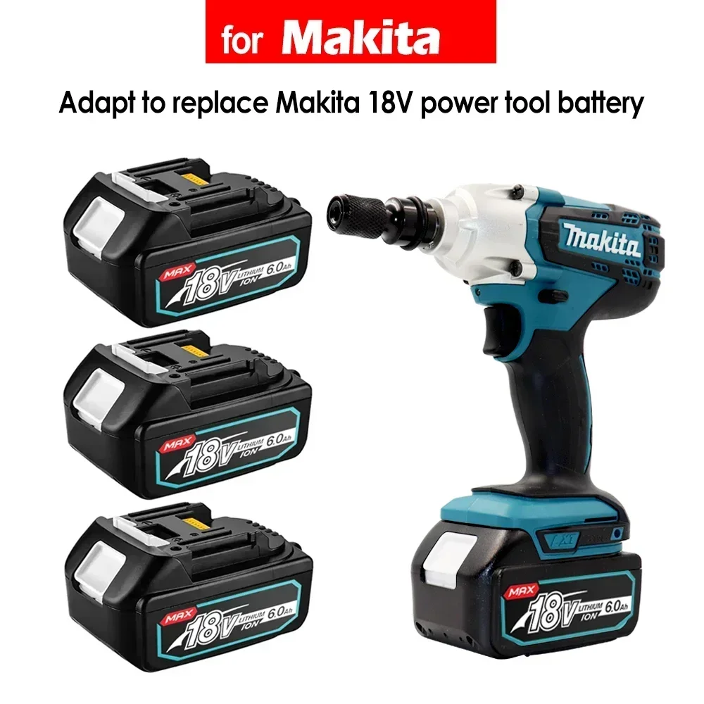 

Перезаряжаемая батарея для Makita 18 в 6,0 1850 Ач для электроинструментов Makita с зеркальной заменой Li-Ion LXT BL1860 8000 вольт мАч