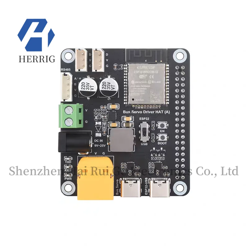 Raspberry Pi 5/4B bus servo driver board ESP32 robot USB/UART serial port servo control board
