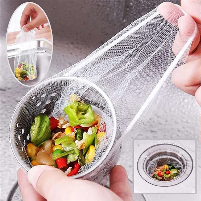 

ABZS 1500 Pcs Disposable Mesh Sink Strainer Bags Kitchen Sink Strainer Mesh Bag Disposable Sink Net Strainer Filter Bags