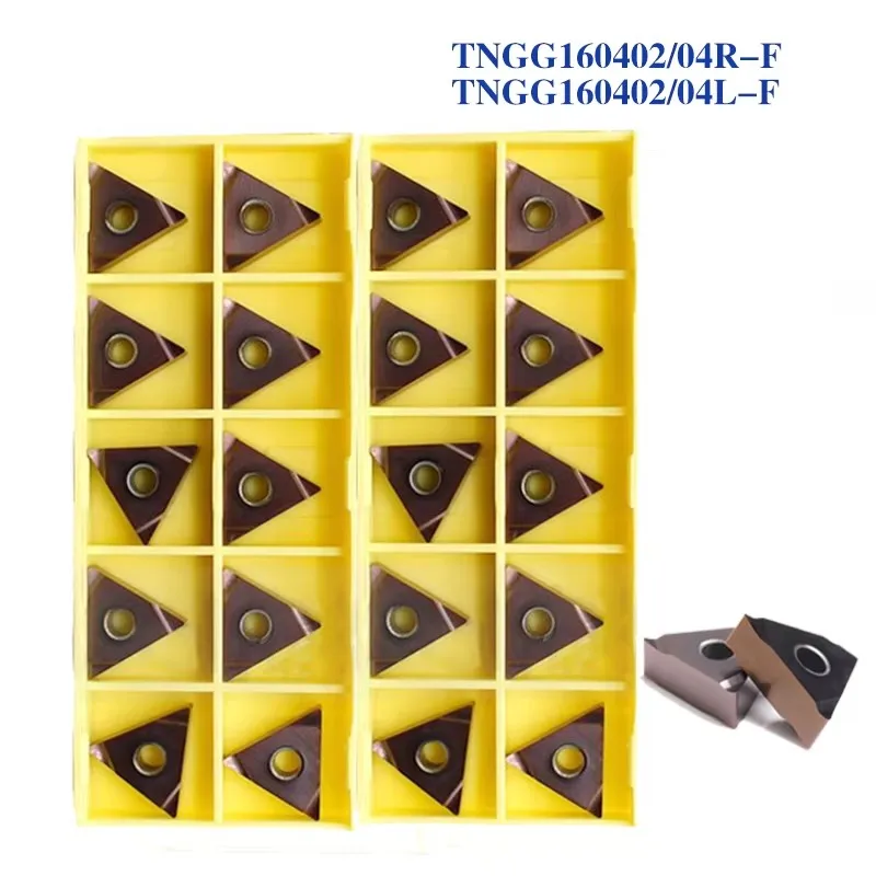 

10pcs TNGG160404R-F TNGG160402R-F L-F LF6018 Carbide Inserts DESKAR CNC Lathe Cutter Turning Tool TNGG Blade for Stainless Steel