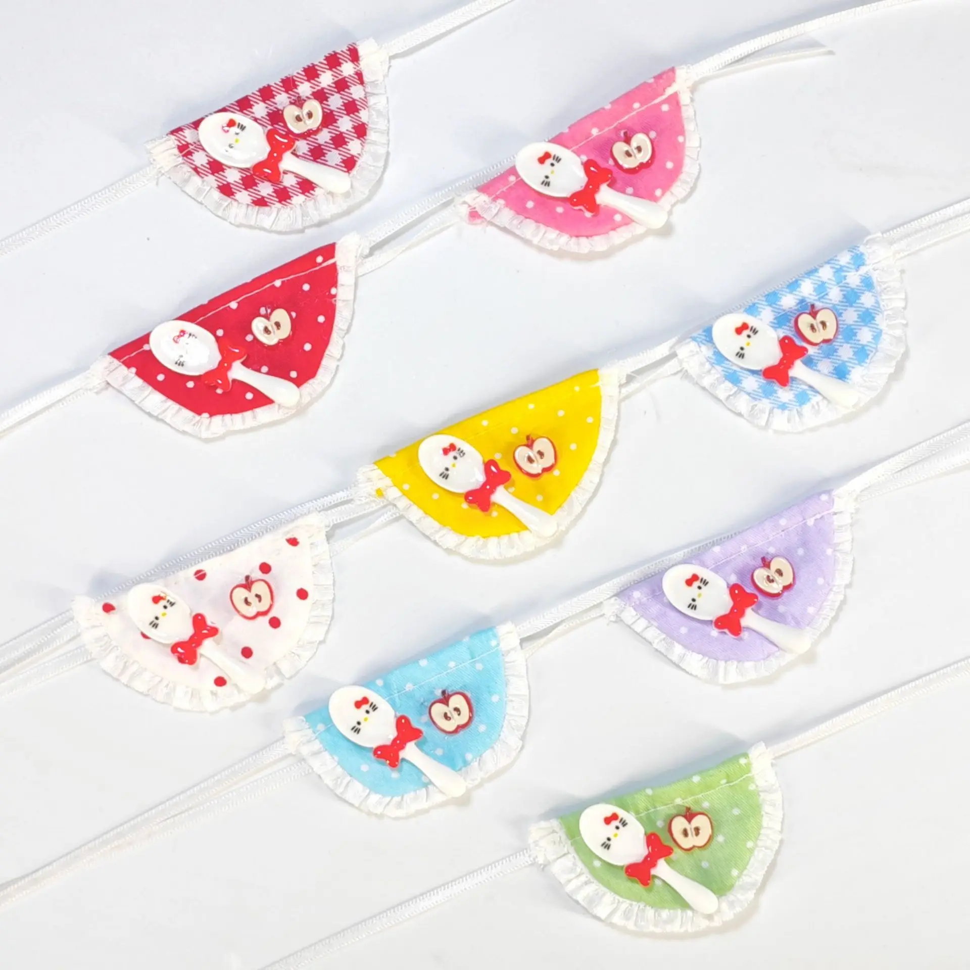 

10-20cm popular versatile self-deprecating bear doll bib drool bib doll bib apple spoon decoration