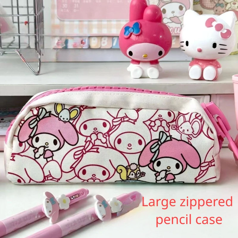 Cartoon Cute large Zipper Student Pencil Case Stationery, Boys and Girls Large Capacity School Pencil Case, Beauty Storage Bag