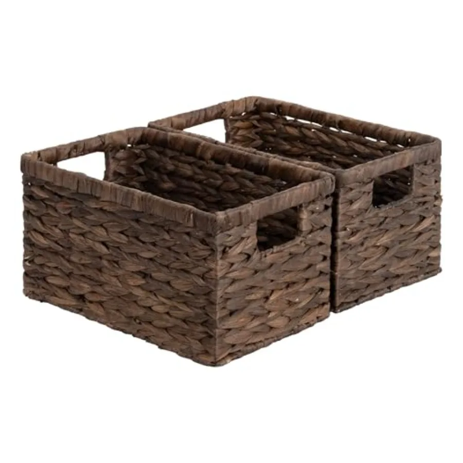 

Storage Baskets for Organizing Water Hyacinth Baskets for Shelves Organizer Basket with Handles Decorative Storage Basket for C
