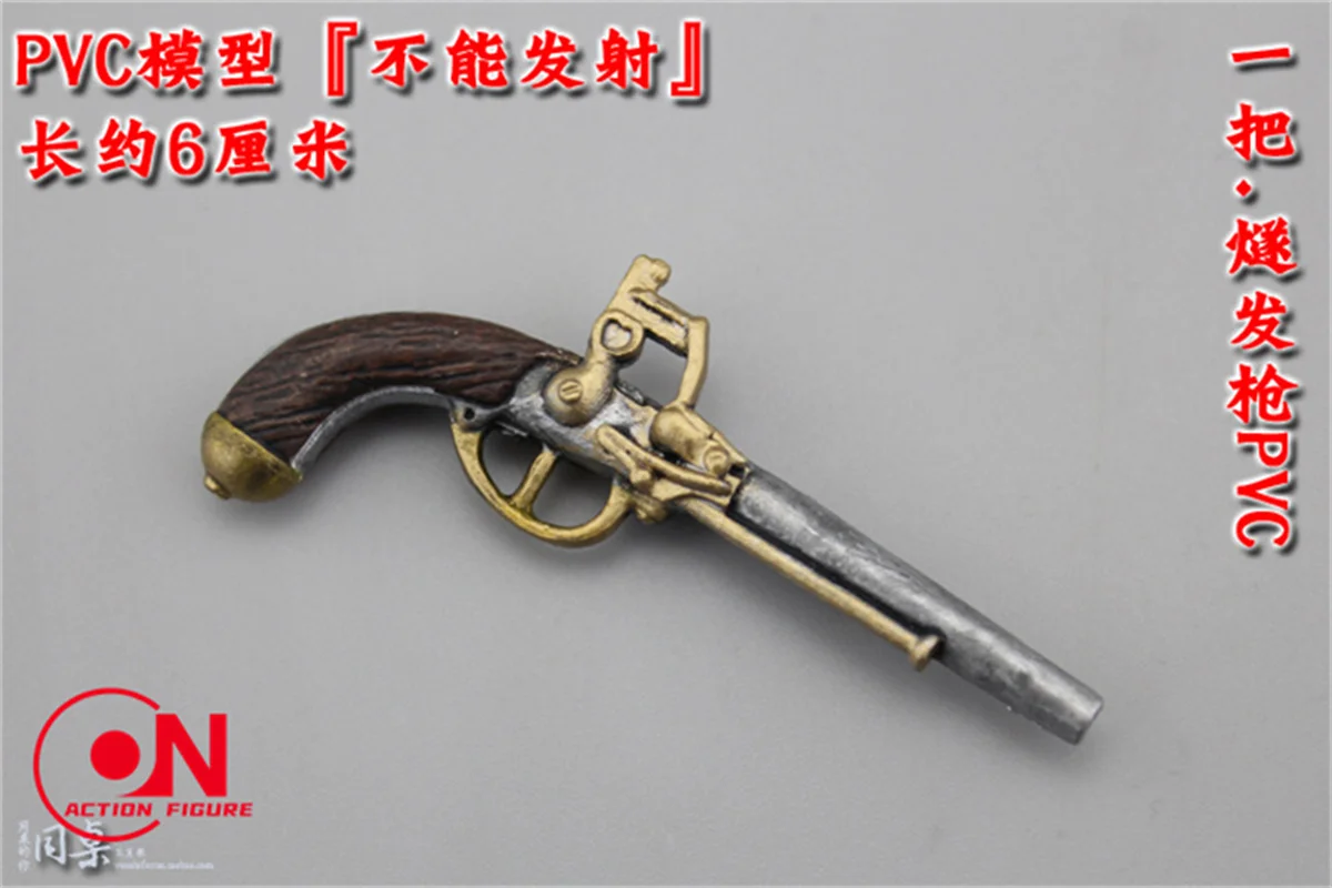 Escala 1/6 pvc flintlock idade média arma modelo acessórios de cena modelo caber 12 ''soldado figura de ação corpo bonecas