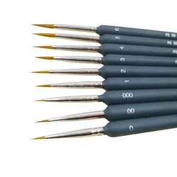 Number Painting Brush Miniature Paint Brush Set Professional Nylon Number Painting Brush Hook Line Pen Hand Painted A3