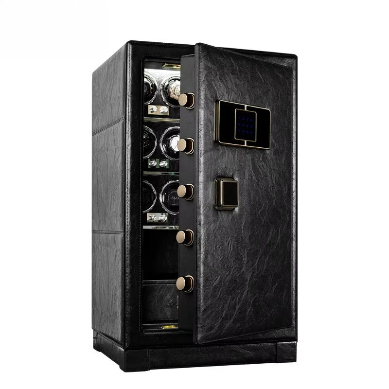 High-end Luxury Watch Winder Anti-theft Safe Fingerprint Recognition Unlock Anti-theft Watch Box With TPD 5 Mode Control