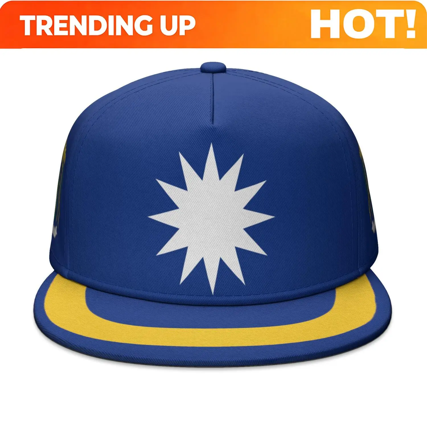 Nauru Free Custom Made Number Team Logo Flat Brimmed Cap Nru Country Travel Fishing Naurun Nation Republic Flag Hip-hop Hat