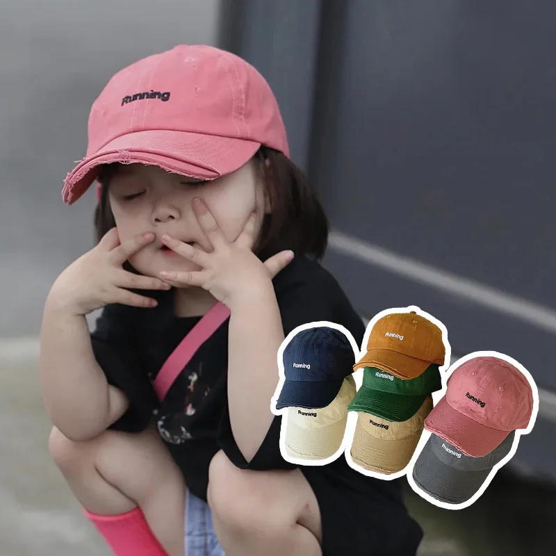 

Korea 2024 Kids Baseball Caps Fashin Letter Kids Hats Adjustable Caps Boys Girls Sun Protection Hats Kids Accessories