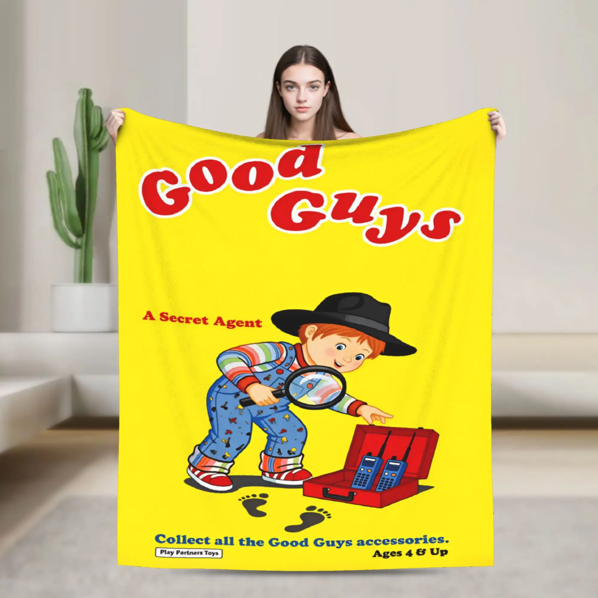 Good Guys Chucky  Blanket  Warm Soft Funny Plush Bedding Throws For Outdoor Travel Office Flannel Bedspread Bed Cover