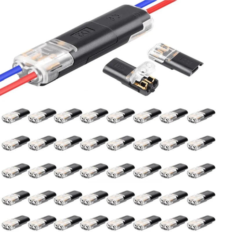 20/30/50Pcs Waterproof Plug Wire Connector 2 Pin Way Cable Plug Car Electric Wire Snap Connectors Strip Terminal Connectio