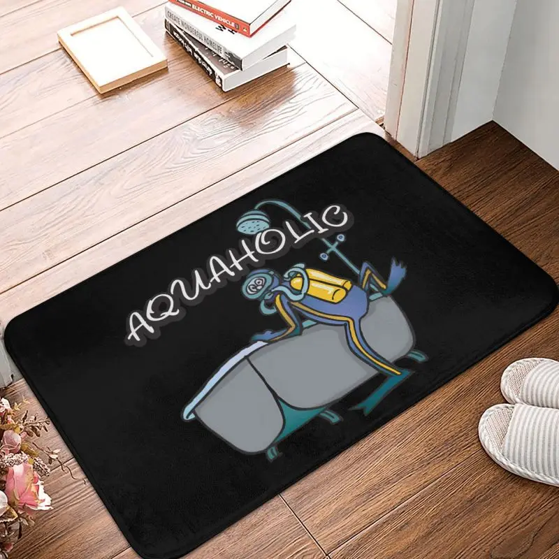 Custom Funny Scuba Diving Door Floor Bath Kitchen Mat Anti-Slip Indoor Dive Divers Doormat Garden Entrance Carpet Rug