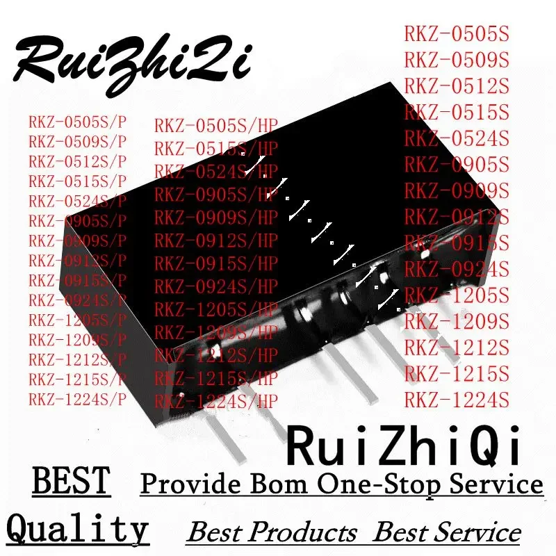 

10PCS/LOT RKZ-1205S RKZ-1209S RKZ-1212S RKZ-1215S RKZ-1224S /P /HP 2W SIP DC/DC POWER CONVERTERS