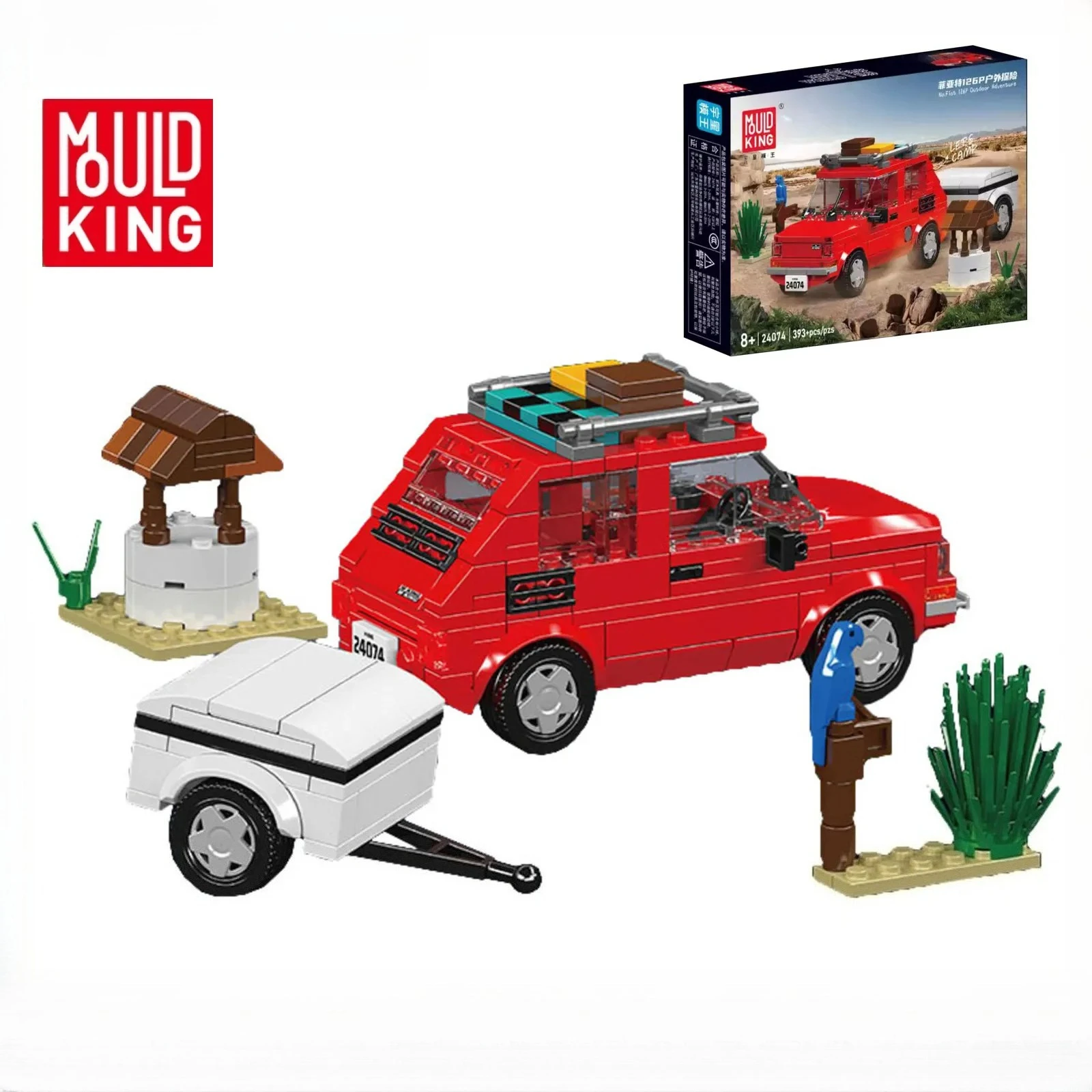 Schimmel Koning 126P Camper Bouwstenen Kit MOC DIY Outdoor Avontuur Auto Model 393PCS MOC Puzzly Bricks ornamenten Speelgoed Geschenken