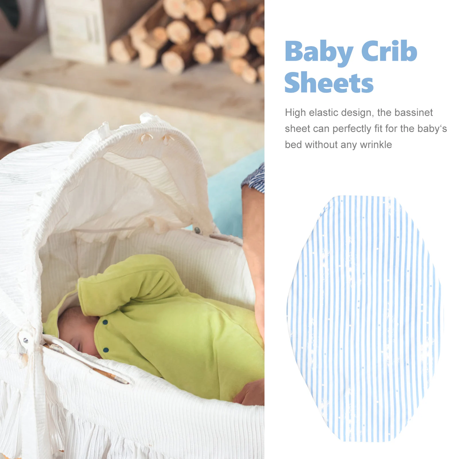 

Premium Cotton Crib Sheet 100% Humidity Absorption Sweat Elimination Healthy Skin-Friendly Comfortable Toddler Mattress