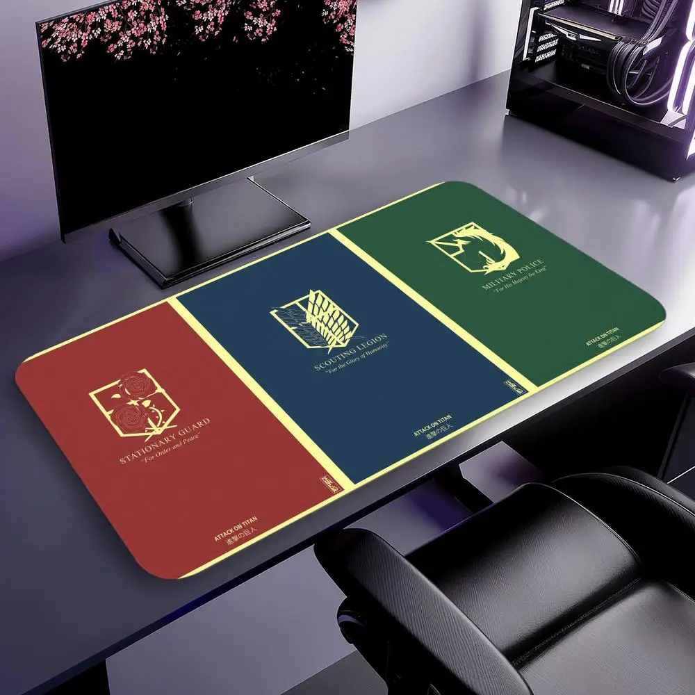 Attack on Titan Mouse Pad Keyboard Mouse stitch Mouse pad,Gaming Accessories,Long Desk Mats,PC Parts XXL90x40cm