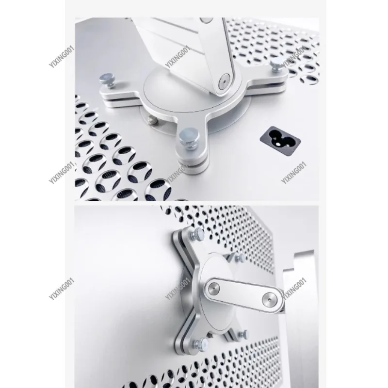 CNC Aluminum Alloy Monitor Stand 24-40'' Lift Rotary VESA 100x100 Max Load 10KG Black/Silver