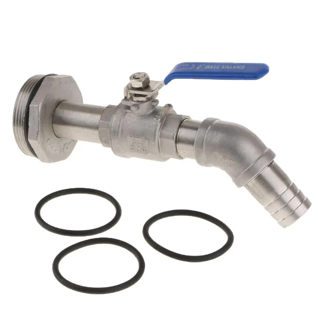 25.5mm ~ Heavy Duty Tilt Nozzl Full Valve Oil Drum Adapter Barrel Valves Faucet for 200 Litre