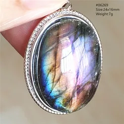 Natural Blue Labradorite Oval Pendant Jewelry Colorful Labradorite Necklace Women Men New Fashion AAAAAA
