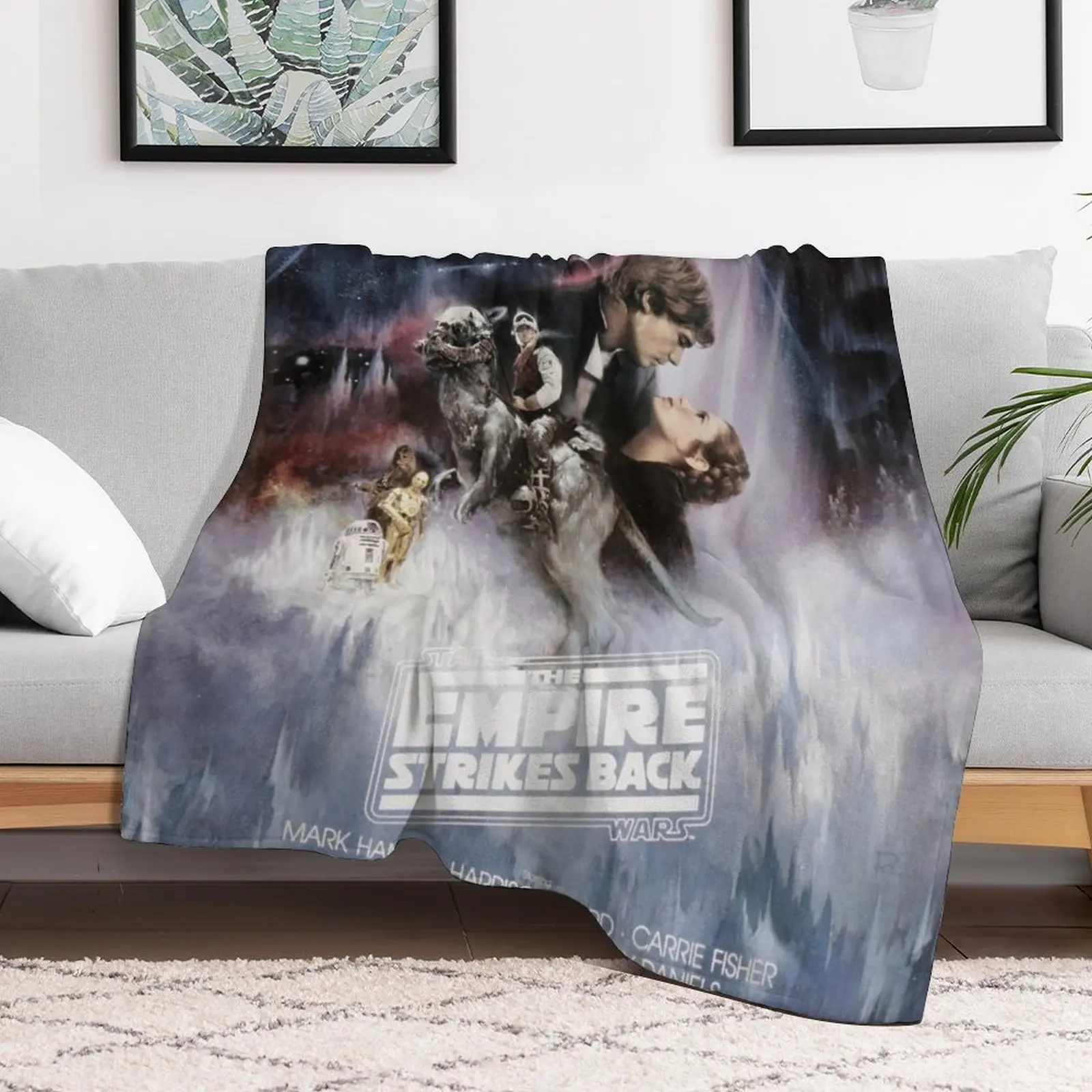 The Empire Strikes Back Movie Poster Throw Blanket Bed Fashionable Nap Blankets