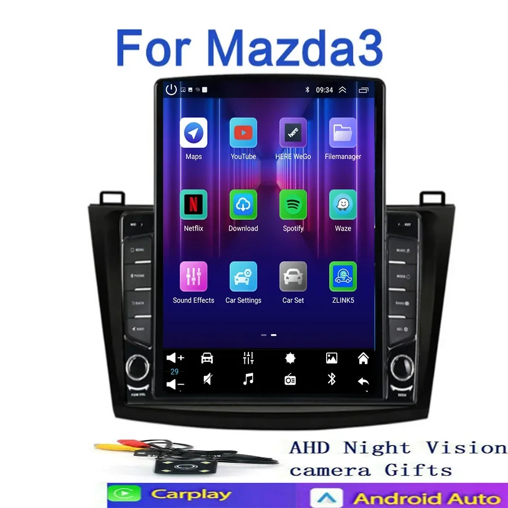 8 + 128G راديو السيارة ثماني النواة لمازدا 3 2010 2011 2012 2013 Carplay 5G مشغل فيديو الوسائط المتعددة GPS 2din Autoradio أندرويد السيارات BT