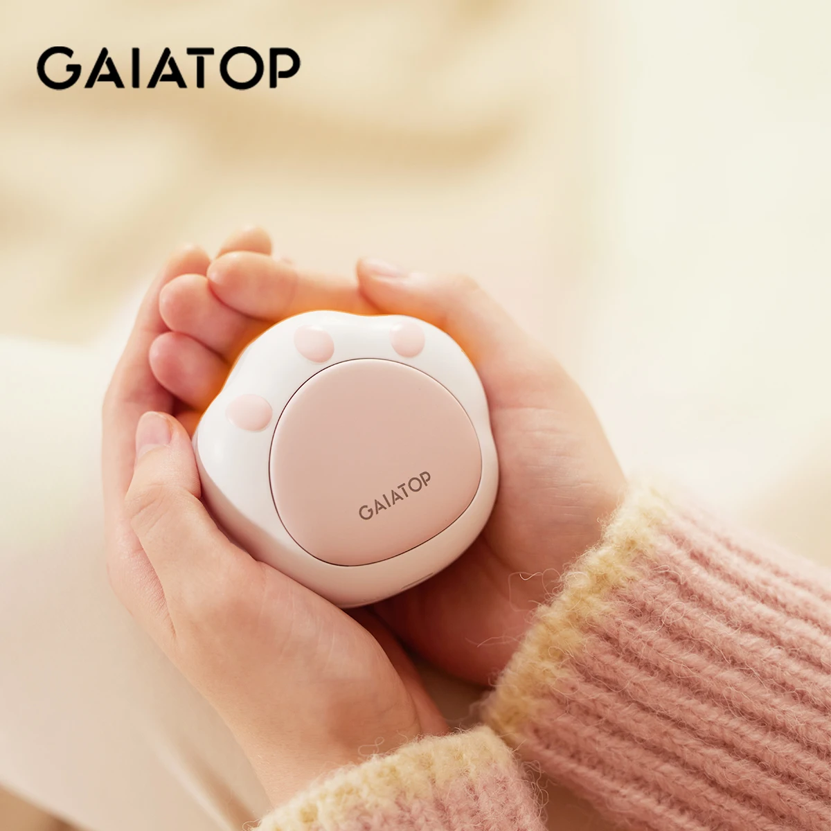 

GAIATOP Hand Warmer Rechargeable, 2-piece Cute Cat Claw Shaped 3-level 4000 mAh Electric Hand Warmer