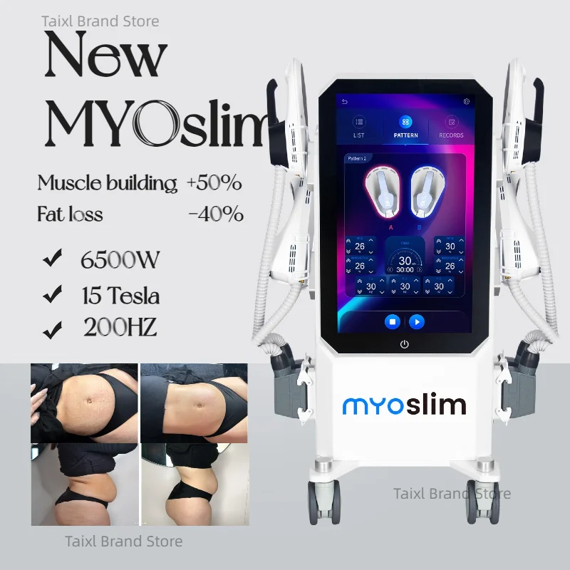 

MYOslim 6500W NEO RF Body Sculpting Machine 15T Fat Burn MuscleToning Electromagnetic Slimming Device for Pelvic Abdomen