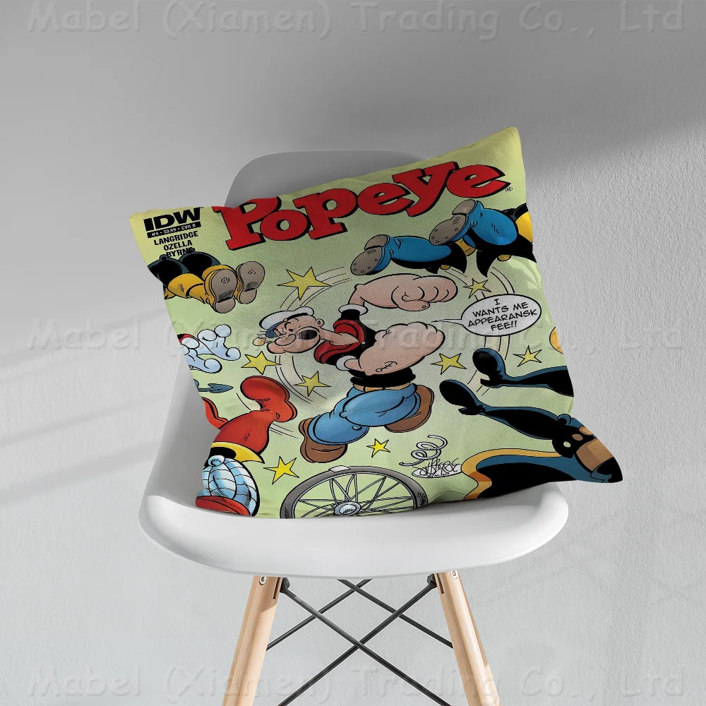 Cartoon P-Popeye Pillow Cushion Cover Pillowcase Living Room Sofa Home Decor Customized