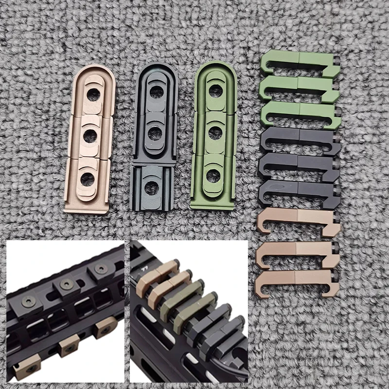 Nuovo 3 pz/set M-LOK sistema di guida del cavo copertura della guida di gestione dei cavi Picatinny Rail Management Wire Guide Tail Fixed