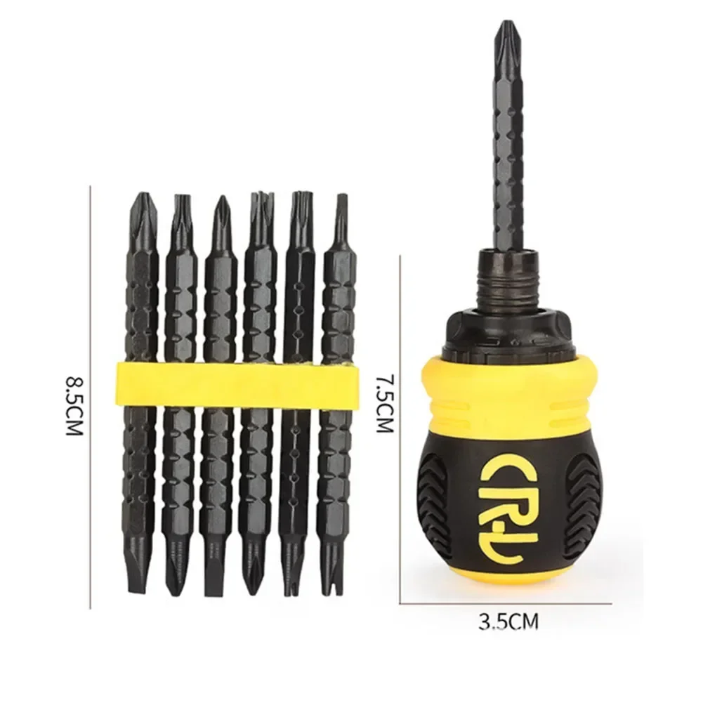 Ratchet Screwdriver Kit Dual-purpose Batch Head 75*40mm 82mm Bit Telescopic Labor-Saving For Disassemble Screws Manual Tools