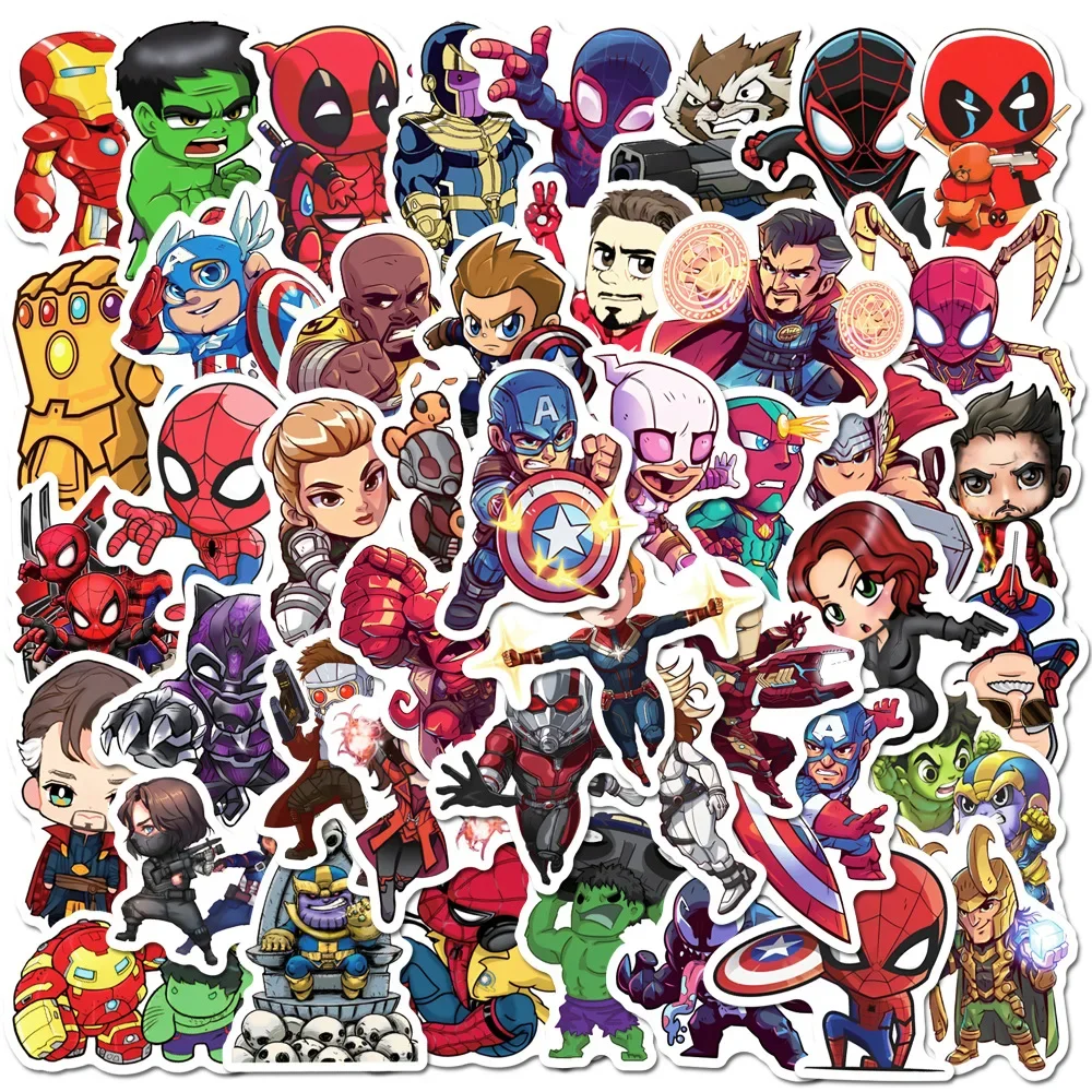 AliExpress 50PCS The Avengers Marvel Cartoon Stickers Graffiti Kids Toy DIY Laptop Luggage Bike Notebook Guitar Decal
