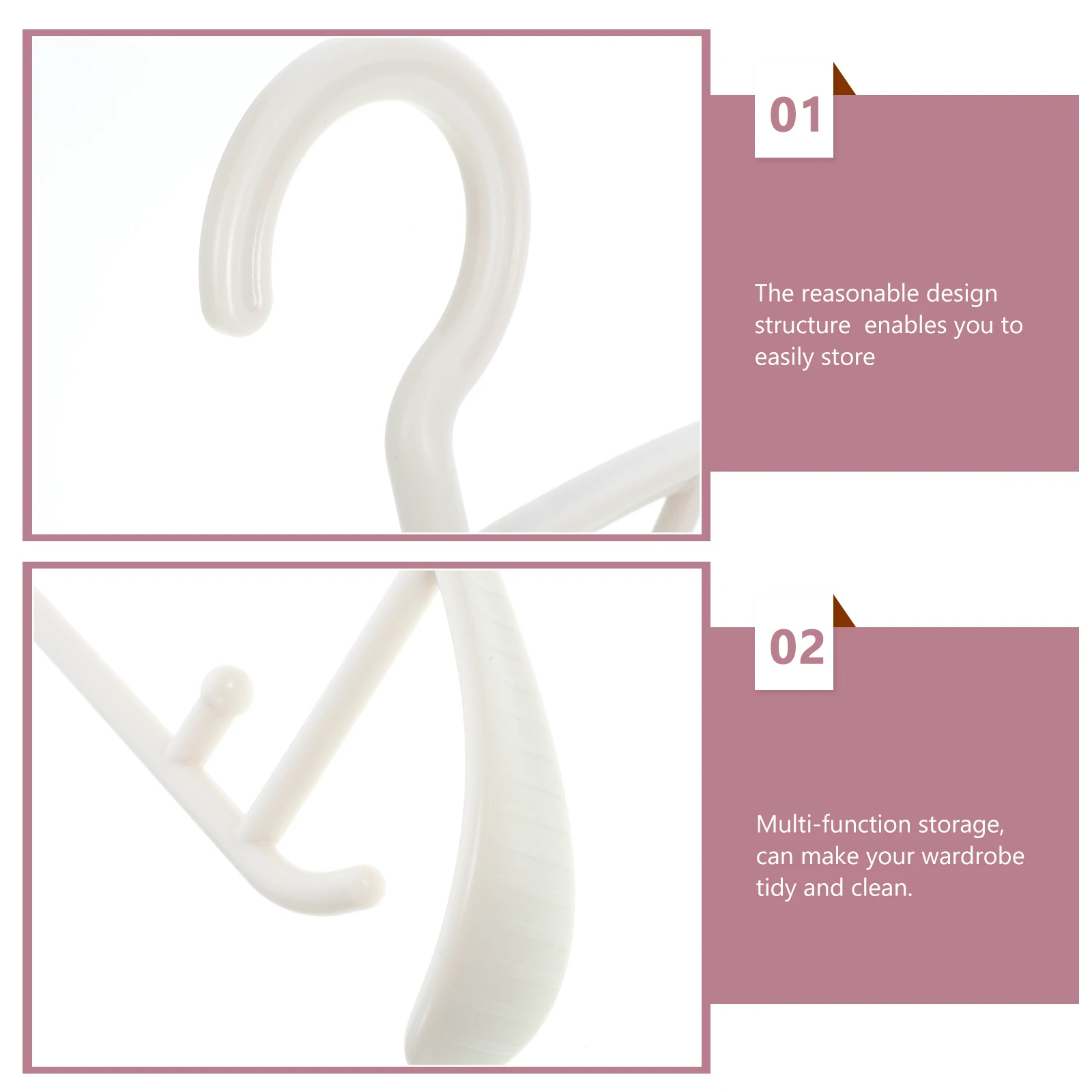 

10 Pcs Clothes Hangers Non-slip Traceless Simple Portable Fold Coat Grey Travel