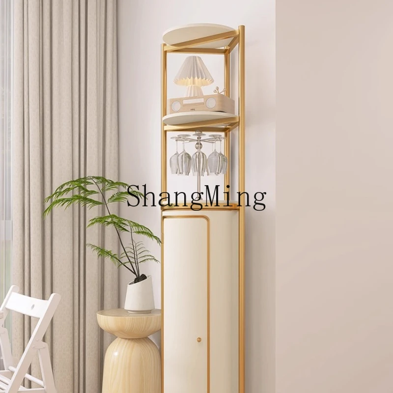 

SM advanced sense vertical rotatable light luxury dining side cabinet shelf floor-to-ceiling living room corner cabinet