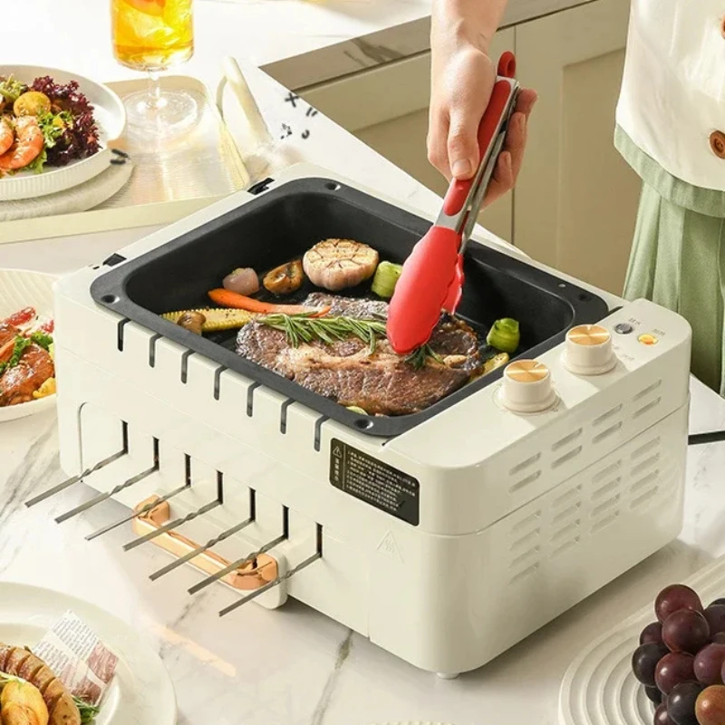 Skewer Barbecue Grill Home Automatic Rotating Multifunctional Indoor Electric Grill Light Smoke Barbecue Machine G-26