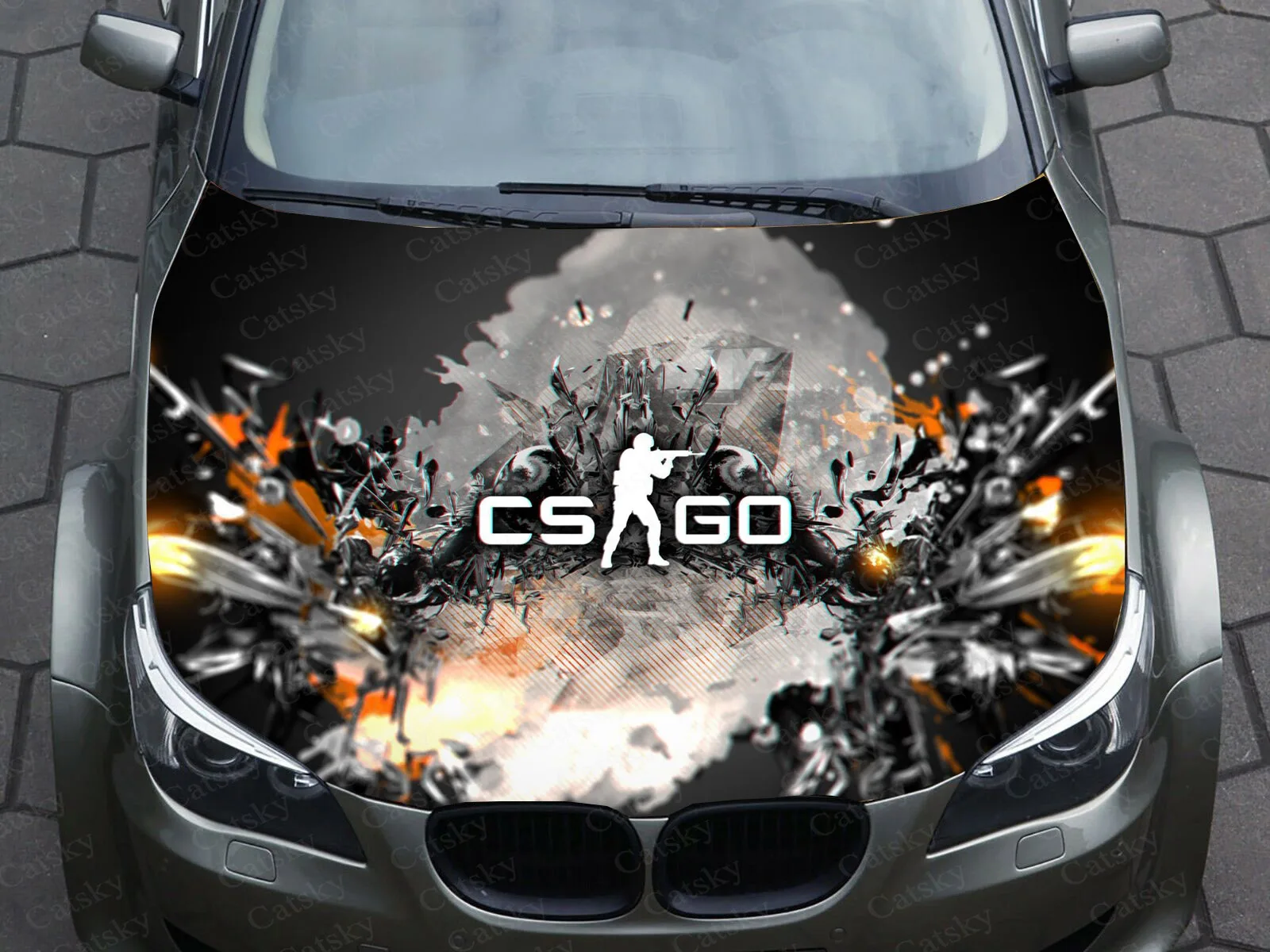 

Csgo Gun Extra Large Car Decal Graphics Vinyl decal Cover Pattern Packaging Decal custom DIY design hood engine Decal Stickers