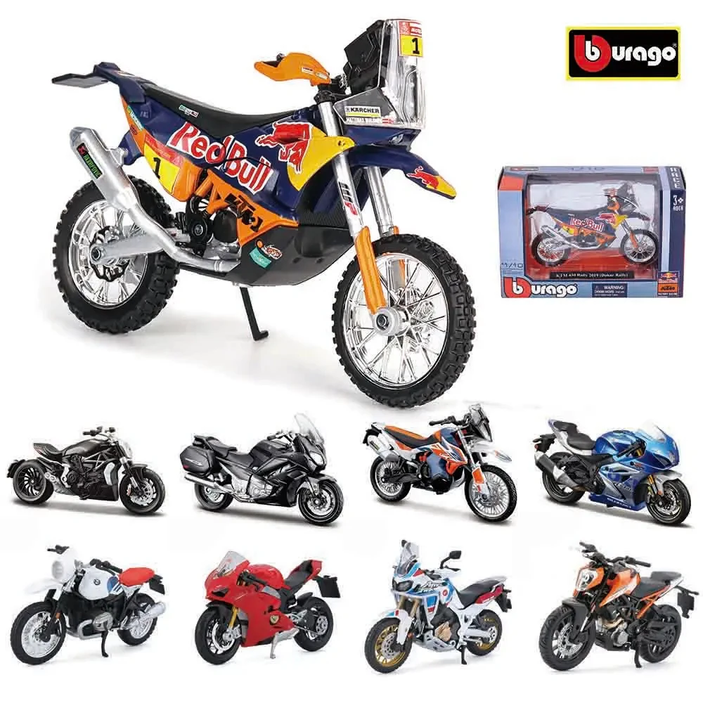 Bburago 1:18 RedBull Ktm 450 رالي دوكاتي هوندا كاواساكي Bmw دراجة نارية سبيكة يموت يلقي سيارة لعبة مجسمة تحصيل هدية الكريسماس