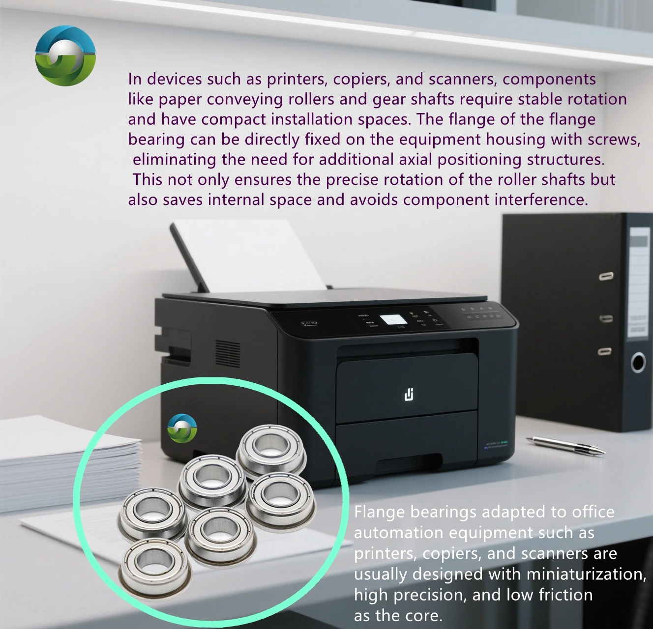 

10PCS Flanged Bearing MF104ZZ 4x10x4mm Double-sided Dust Covers Ball Bearings for Paper Pick-up Roller Shaft of the Printer