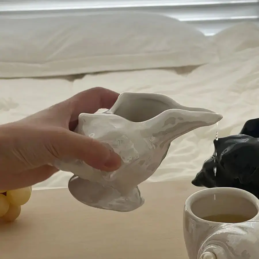 

Креативный керамический контейнер в форме ракушки для вина и кофе, декоративный, в стиле Ins, милый