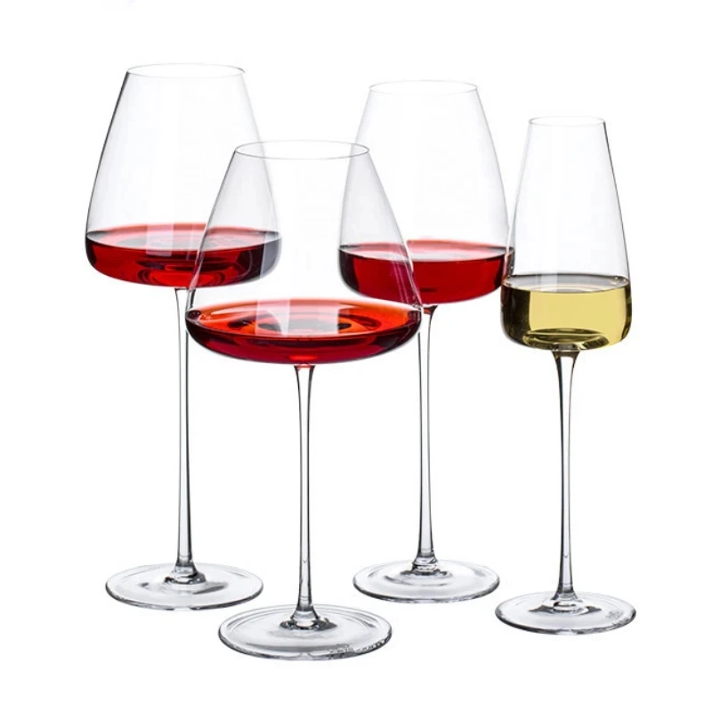 500-600Ml Collection Level Handmade Red Wine Glass Ultra-Thin Crystal Burgundy Bordeaux Goblet Art Big Belly Tasting Cup