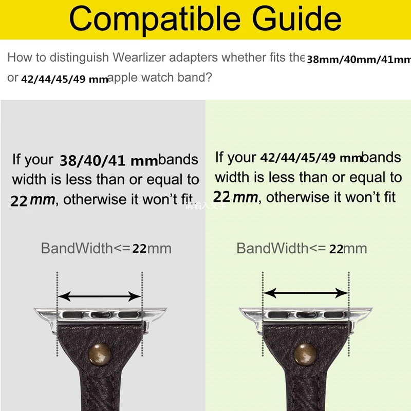 3 PACK Connectors For Apple Watch Band Adapter Ultra 9 8 7 6 5 4 3 49mm 45mm 44mm 42mm 38mm 41mm 40mm Adapter For 22mm Band