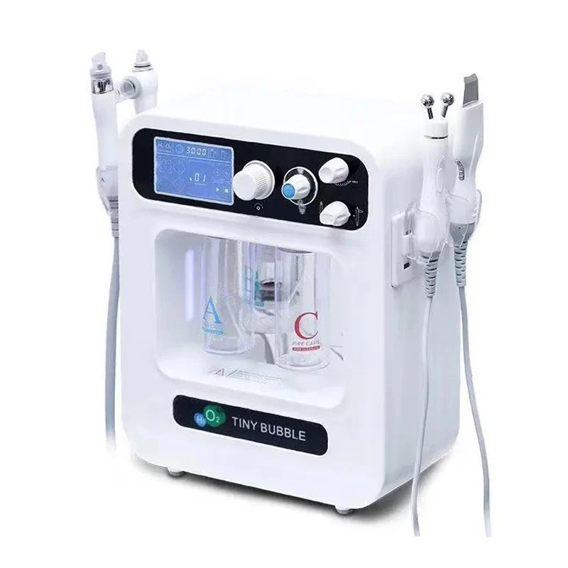 4 IN 1 Aqua Jet Peel Spa Oxygen Infusion H2O2 AquaSure Skin Scrubber Tiny BuBBLE Hydra Dermabrasion Facial Machine